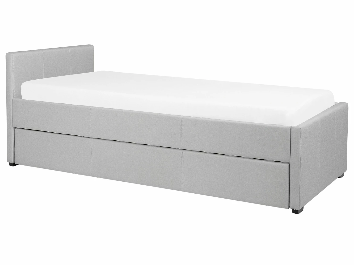 Bedbank Stof Lichtgrijs 90 X 200 Cm MARMANDE - Afbeelding 5