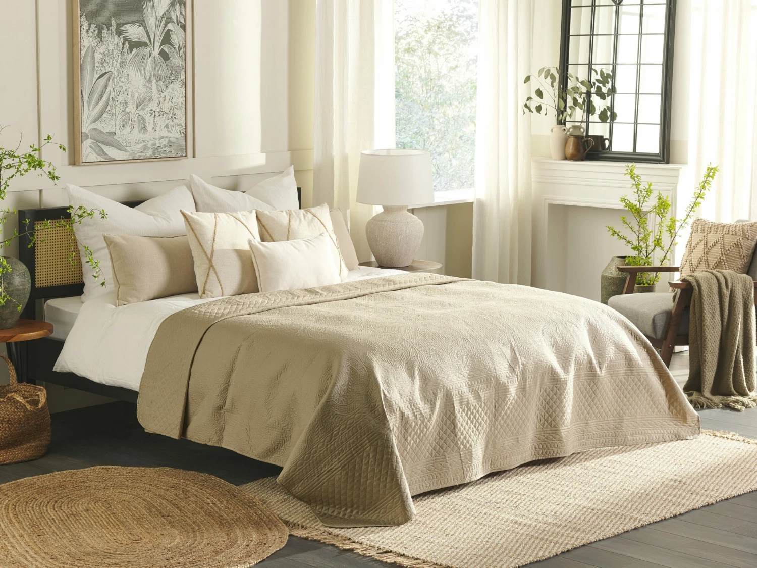 Bedsprei Taupe In Diverse Formaten SHUSH - Afbeelding 2