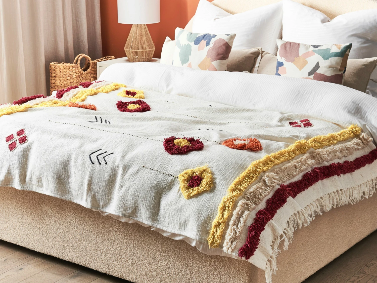 Katoenen Deken 130 X 180 Cm Multicolour AMROHA 2 Katoenen Deken 130 X 180 Cm Multicolour AMROHA - Afbeelding 2