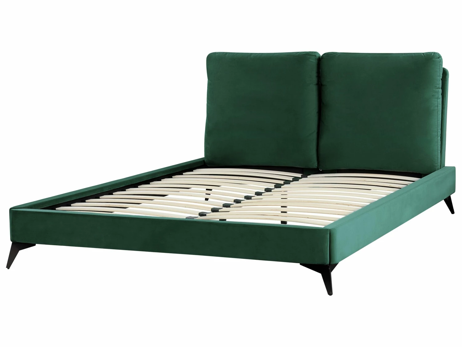 Bed Fluweel Groen In Diverse Formaten MELLE 5 Bed Fluweel Groen In Diverse Formaten MELLE - Afbeelding 5