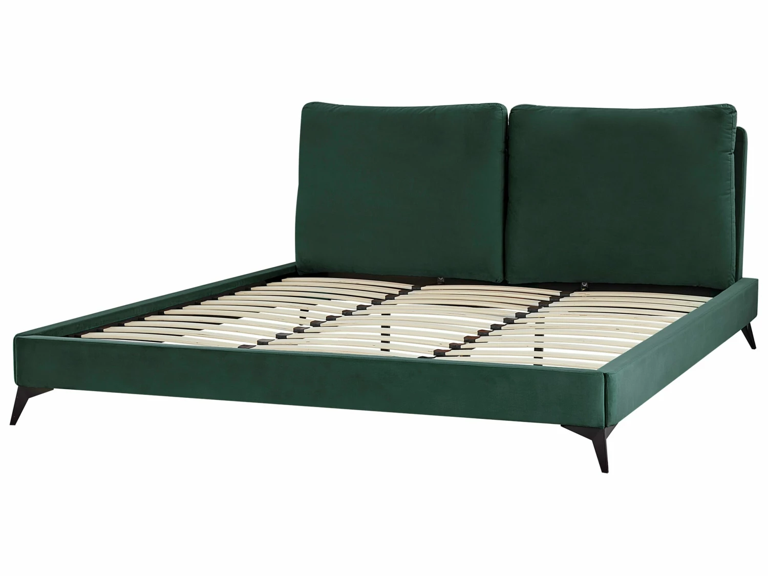 Bed Fluweel Groen In Diverse Formaten MELLE 5 Bed Fluweel Groen In Diverse Formaten MELLE - Afbeelding 5