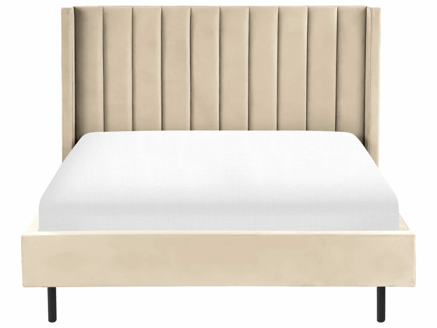 Bed Fluweel Beige In Diverse Formaten VILETTE - Afbeelding 3