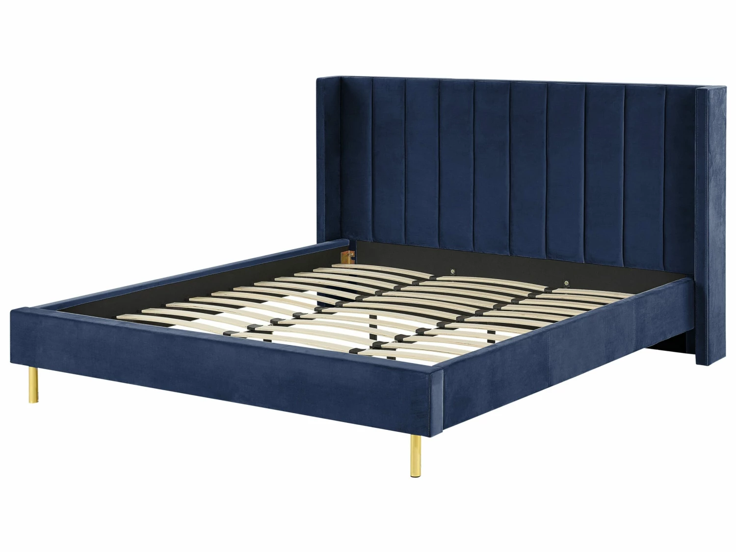 Bed Fluweel Blauw In Diverse Formaten VILLETTE - Afbeelding 5