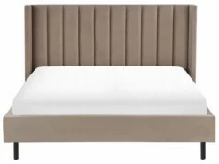 Bed Fluweel Taupe In Diverse Formaten VILLETTE -slaapkamer Verkoopwinkel undef src sa picid 832654 type whitesh image