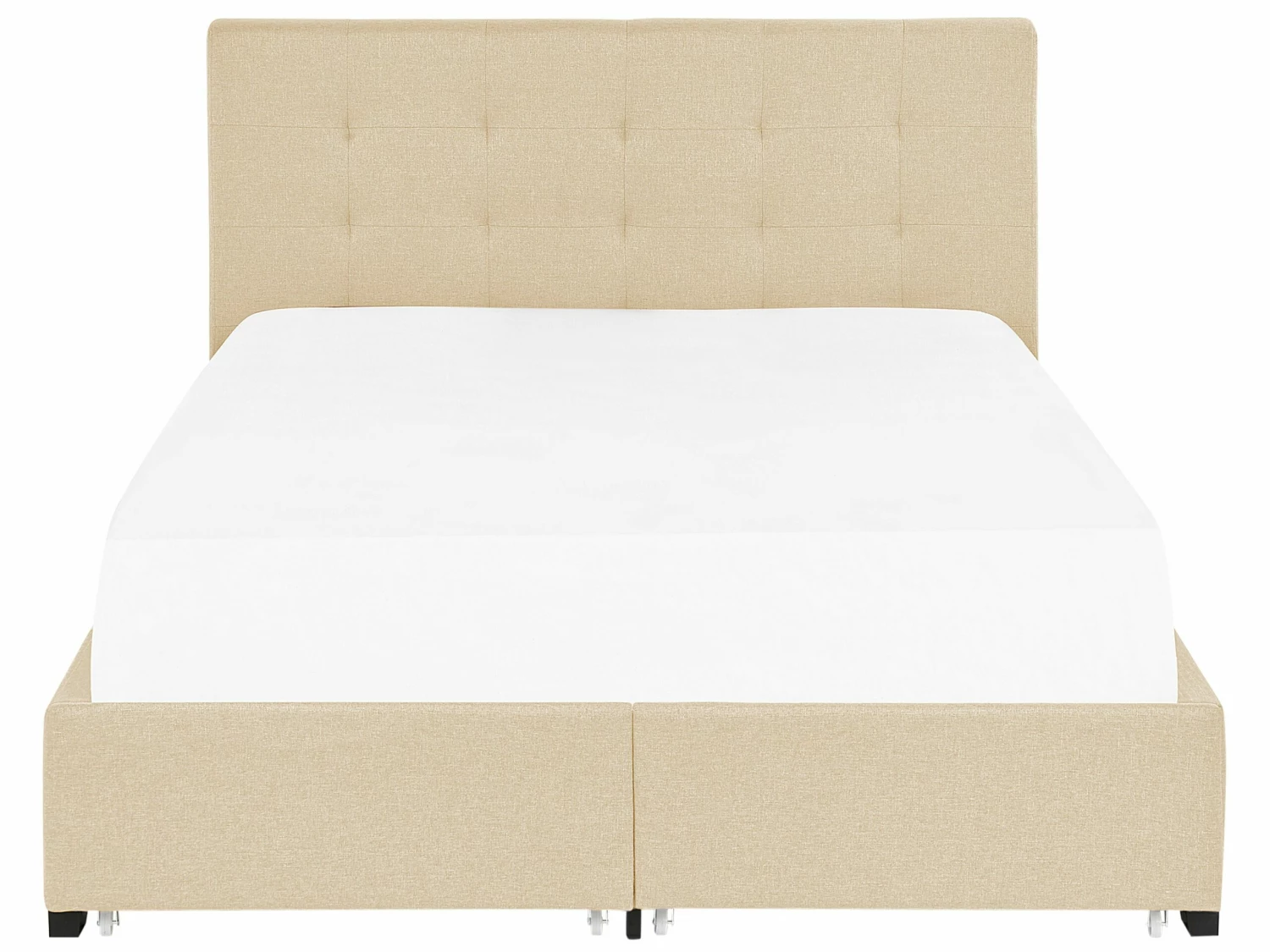 Bed Stof Beige Met Opbergruimte In Diverse Formaten LA ROCHELLE - Afbeelding 6