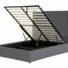 Bed Met Opbergruimte Fluweel Grijs In Diverse Formaten LUBBON