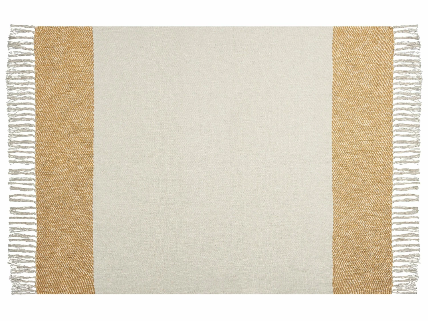 Deken Katoen 130 X 170 Cm Beige En Oranje SALME - Afbeelding 4