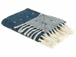 Deken Katoen 130 X 170 Cm Donkerblauw TAARI