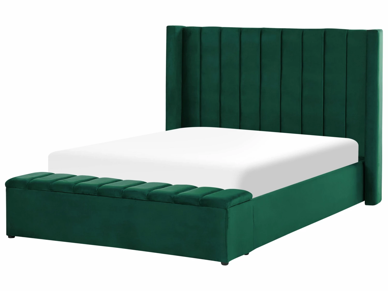 Bed Fluweel Groen Met Opbergruimte In Diverse Formaten NOYERS - Afbeelding 5