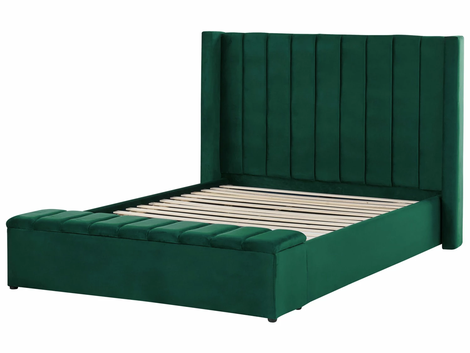 Bed Fluweel Groen Met Opbergruimte In Diverse Formaten NOYERS - Afbeelding 6