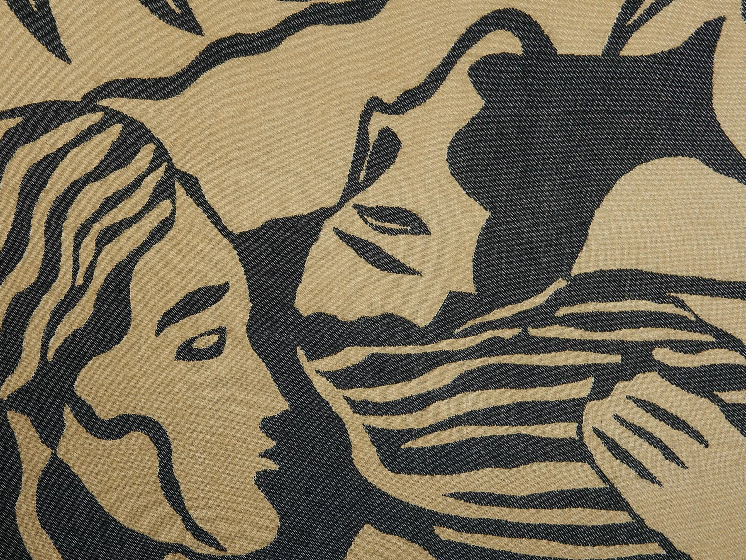 Deken 130 X 170 Cm Beige /zwart KUDYIA 6 Deken 130 X 170 Cm Beige /zwart KUDYIA - Afbeelding 6