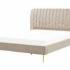 Bed Fluweel Beige In Diverse Formaten MARVILLE