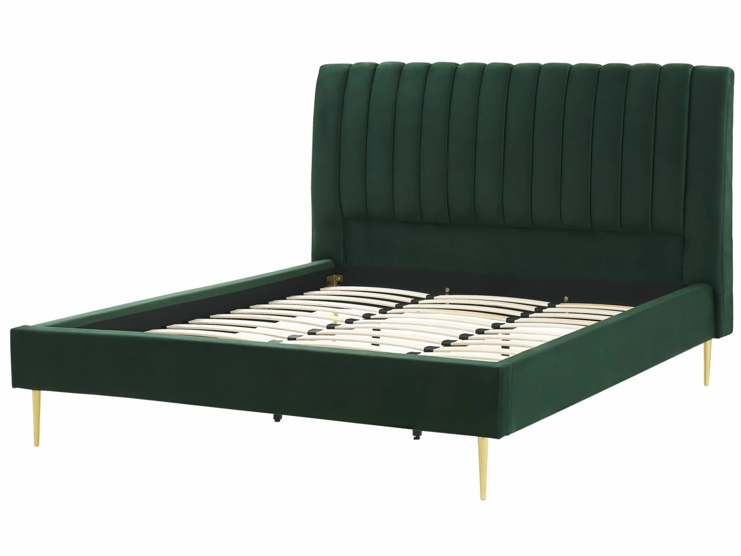 Bed Fluweel Groen In Diverse Formaten MARVILLE 3 Bed Fluweel Groen In Diverse Formaten MARVILLE - Afbeelding 3