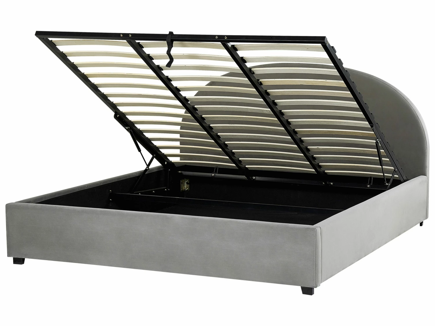 Velvet Bed Grijs VAUCLUSE Verschillende Maten 1 Velvet Bed Grijs VAUCLUSE Verschillende Maten