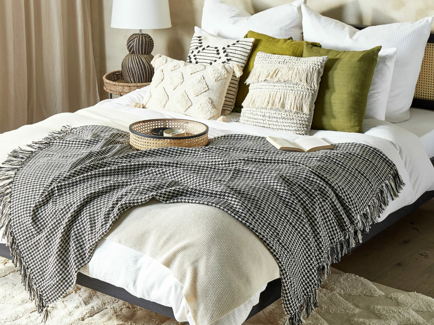 Deken Zwart/wit 125 X 150 Cm DAMEK 2 Deken Zwart/wit 125 X 150 Cm DAMEK - Afbeelding 2