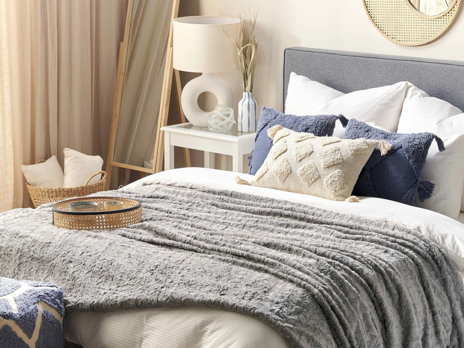 Bedsprei Grijs SARASWATI Verschillende Maten - Afbeelding 2