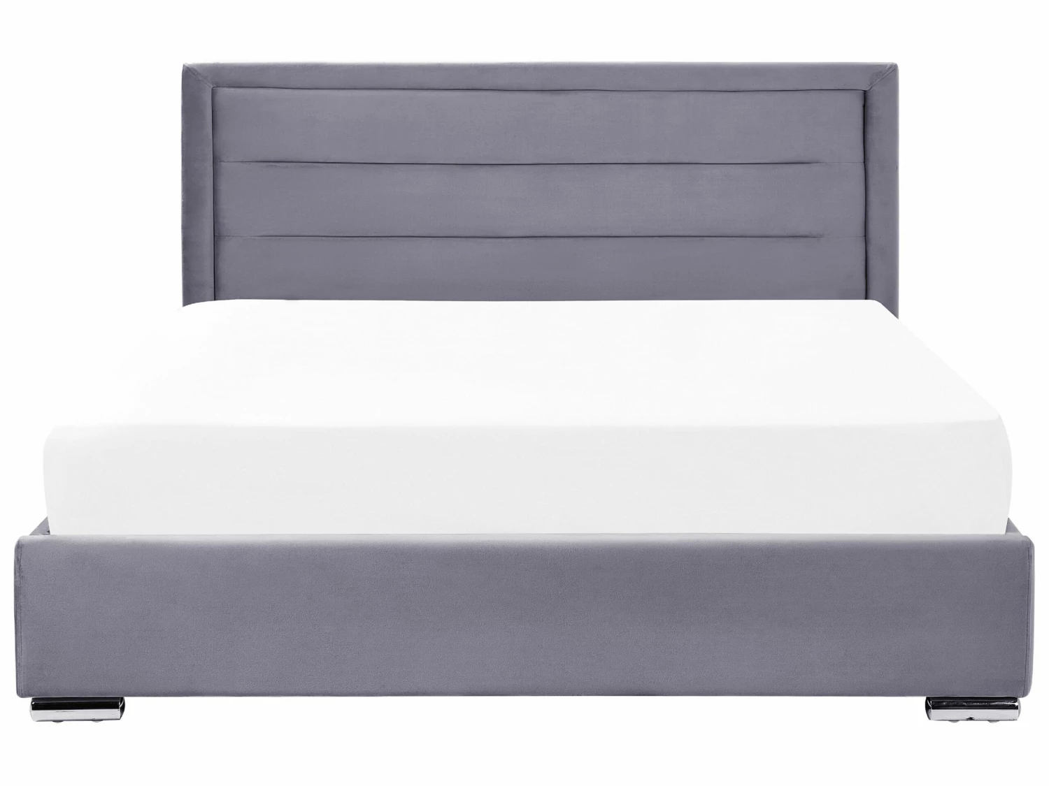 Bed Met Opbergruimte Fluweel Donkergrijs ROUEN Verschillende Maten 4 Bed Met Opbergruimte Fluweel Donkergrijs ROUEN Verschillende Maten - Afbeelding 4