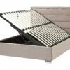 Bed Met Opbergruimte Fluweel Taupe ROUEN Verschillende Maten