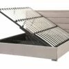 Bed Met Opbergruimte Fluweel Taupe ROUEN Verschillende Maten