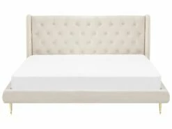 Bed Fluweel Beige FORBACH Verschillende Maten -slaapkamer Verkoopwinkel undef src sa picid 843888 type whitesh image