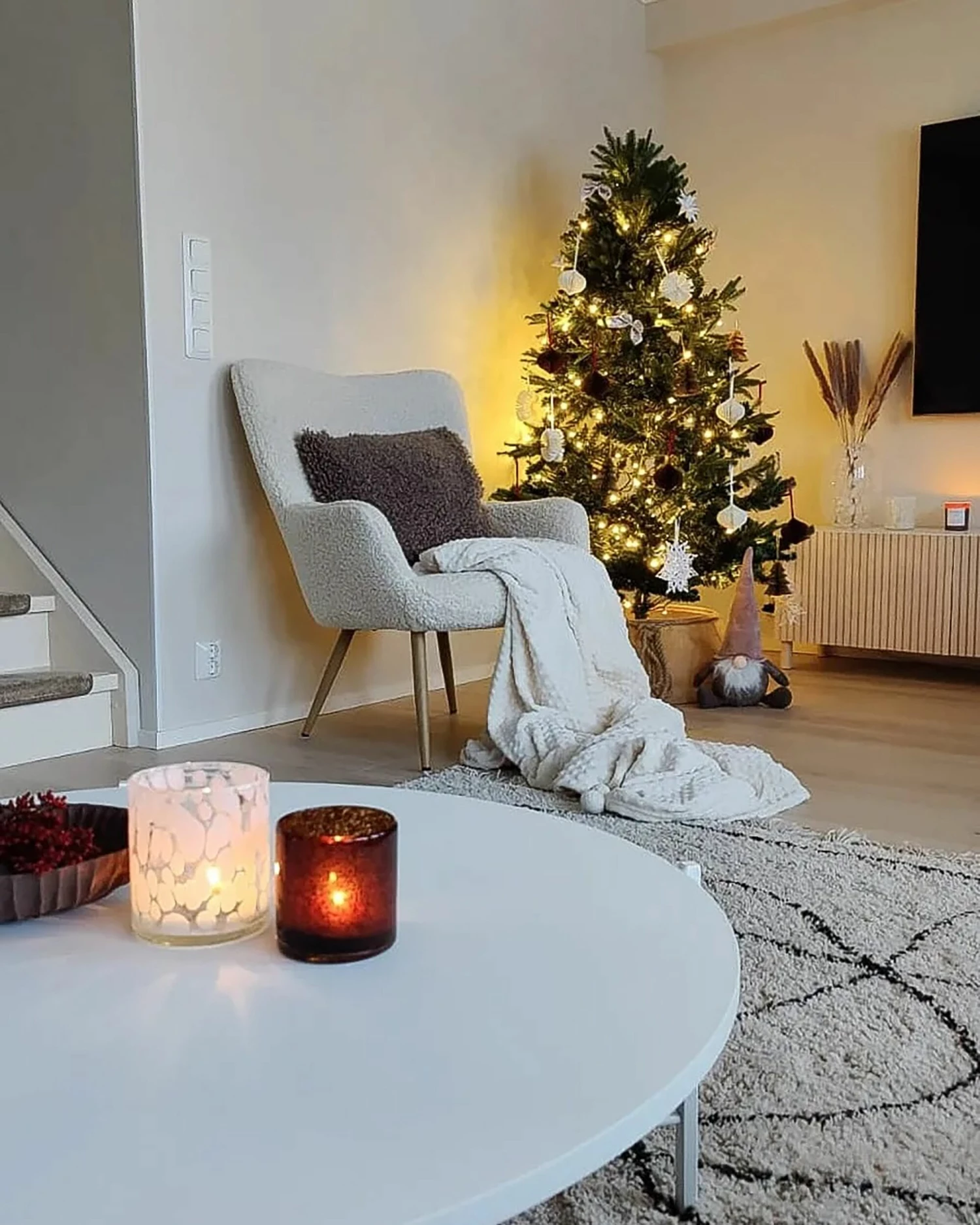 Plaid Crème In Diverse Formaten SAMUR - Afbeelding 4