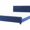 Waterbed Fluweel Blauw AVALLON Verschillende Maten